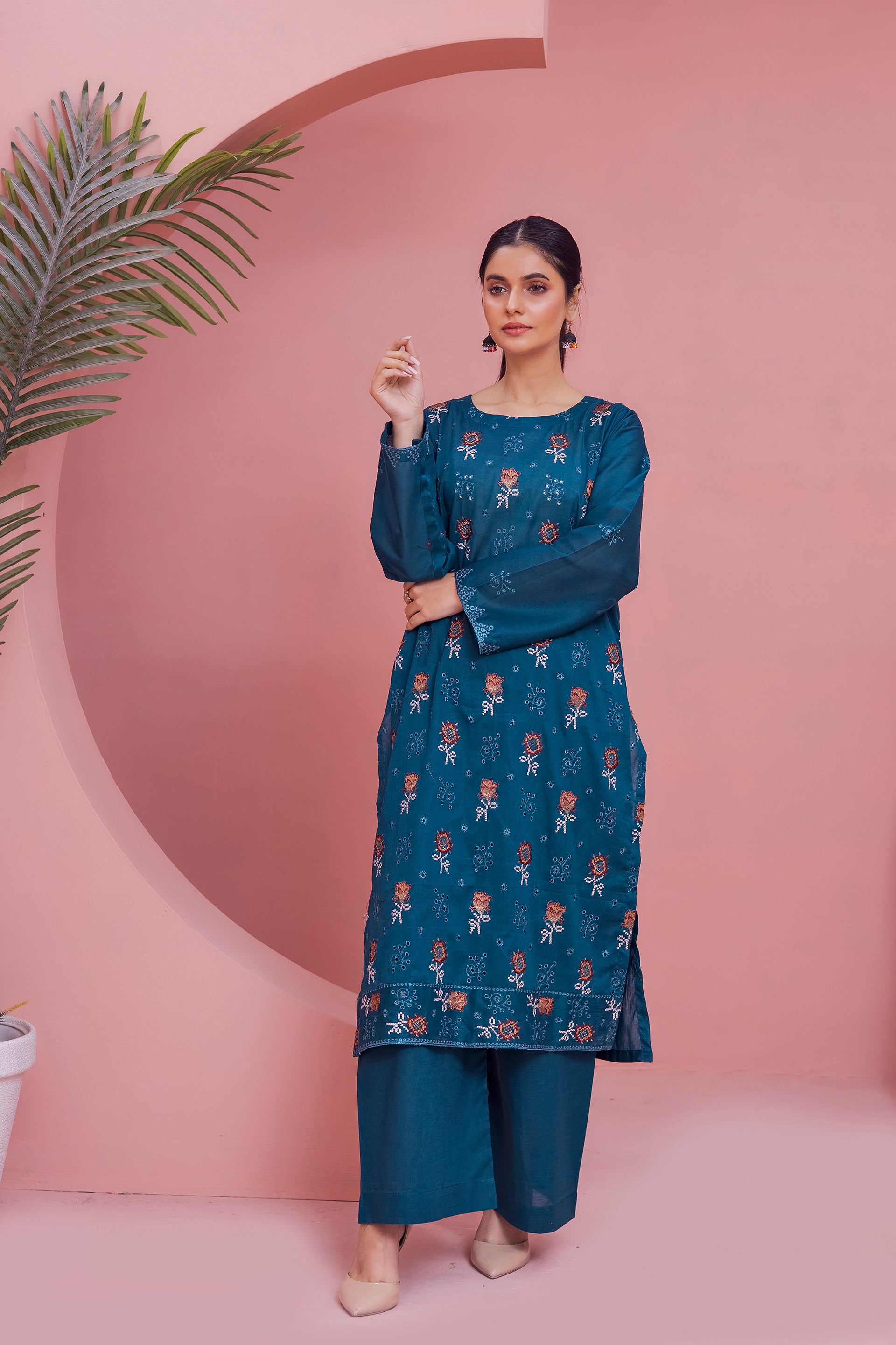 FEROZA - 2PC LAWN EMBROIDERED SUIT BY BLOSSOM