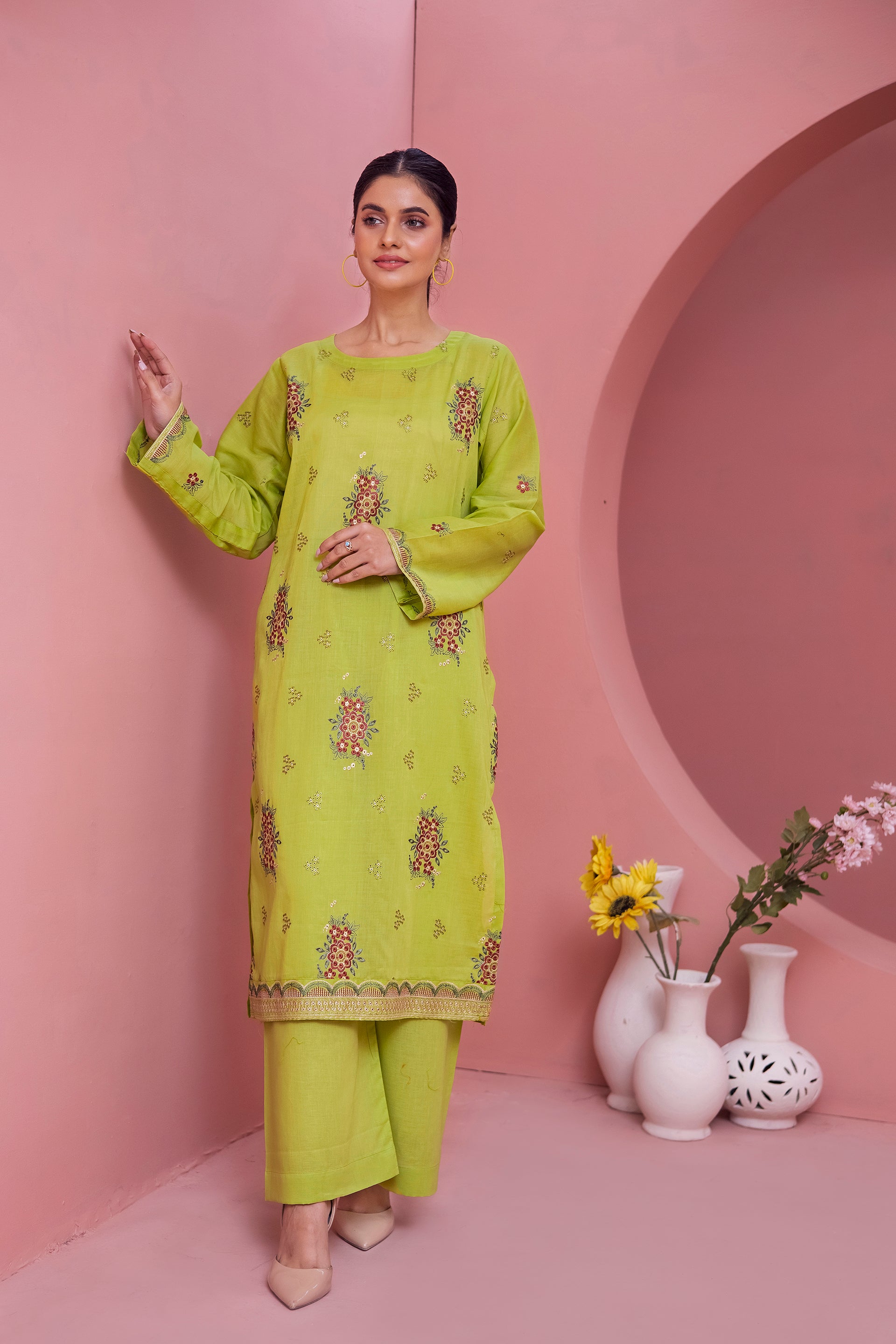 AMBER - 2PC LAWN EMBROIDERED SUIT BY BLOSSOM