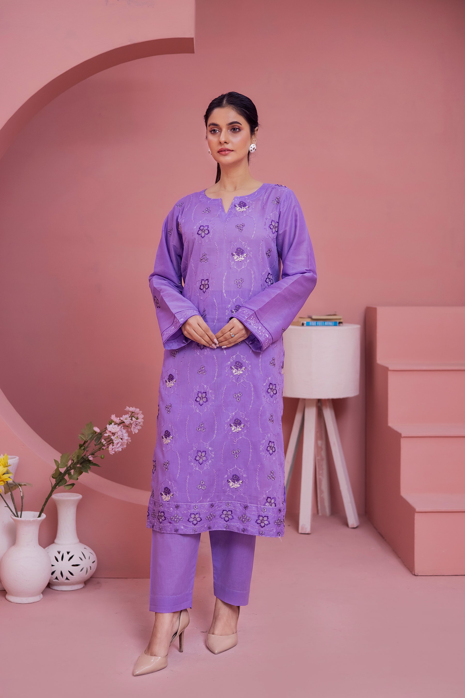TOPAZ- 2PC LAWN EMBROIDERED SUIT BY BLOSSOM