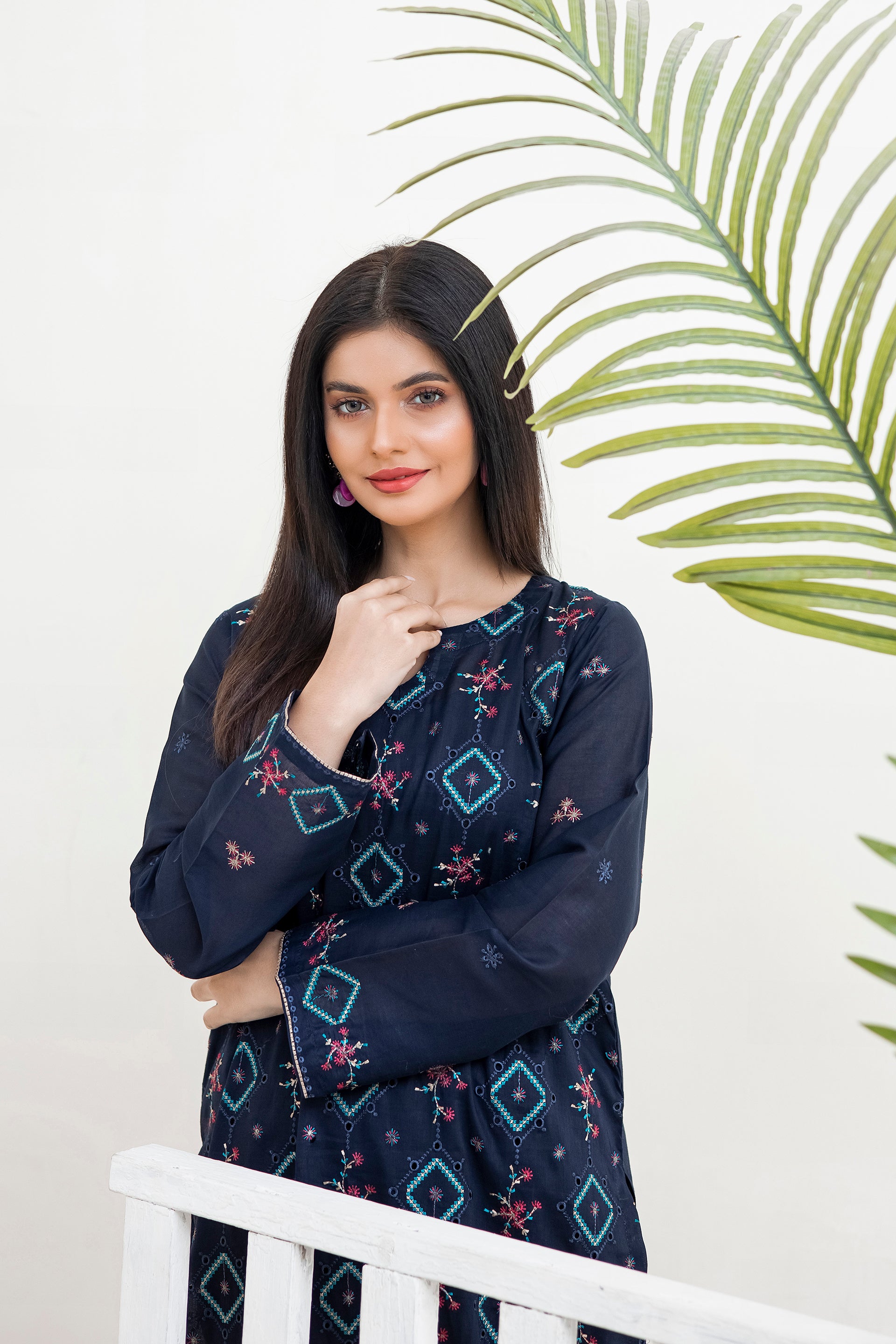 BLEU - 2PC LAWN EMBROIDERED SUIT BY VELORA