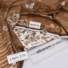 Alkaram Lawn Shirt And Dupatta 2-Piece Unstiched