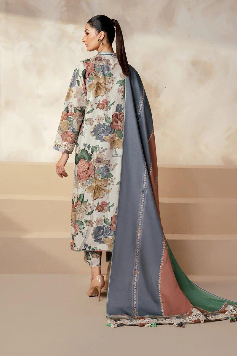 Baroque 3pcs Unstiched Digital Printed Lawn