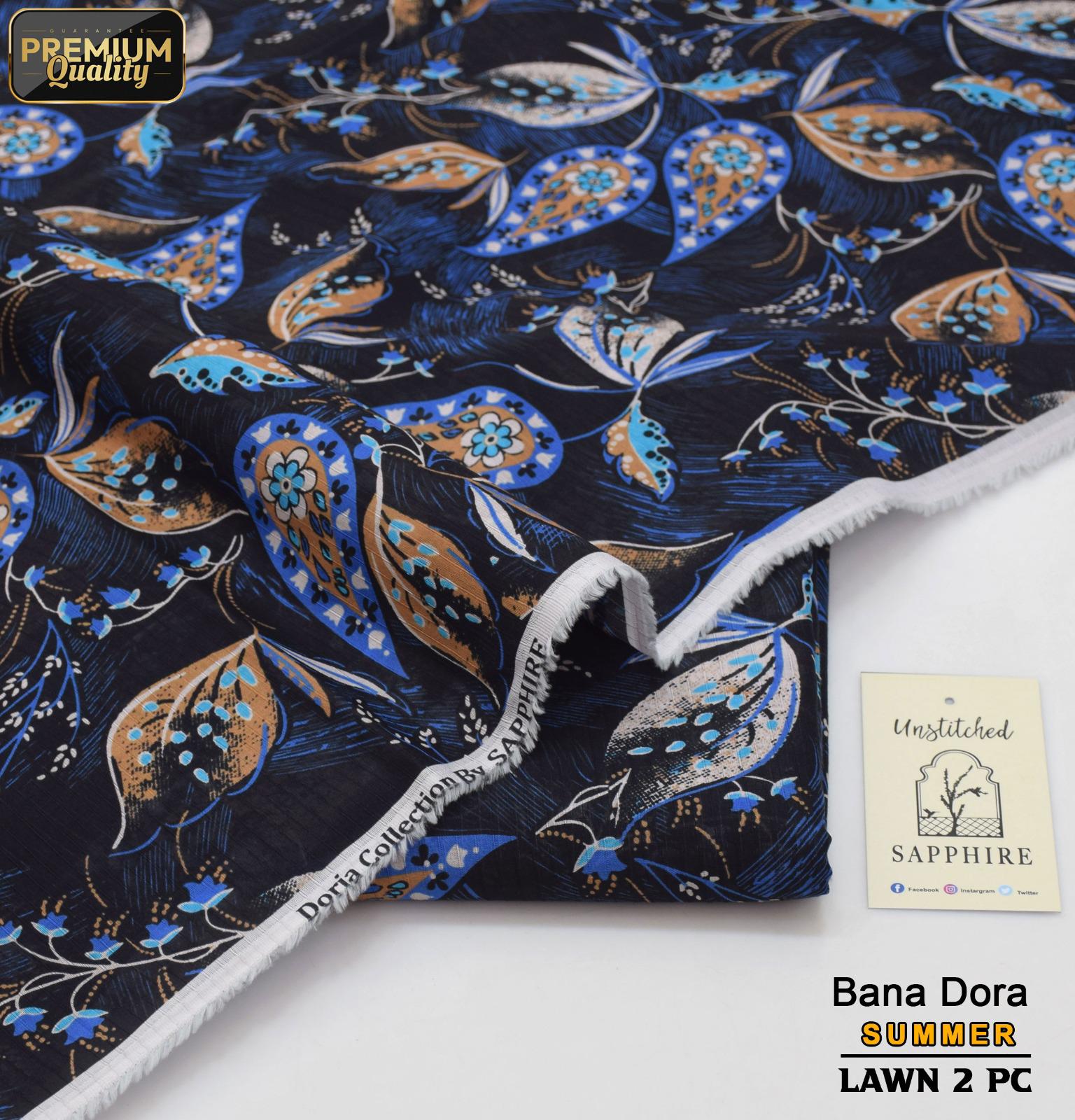 Sapphire Bana Dora Lawn 2-Piece Unstiched
