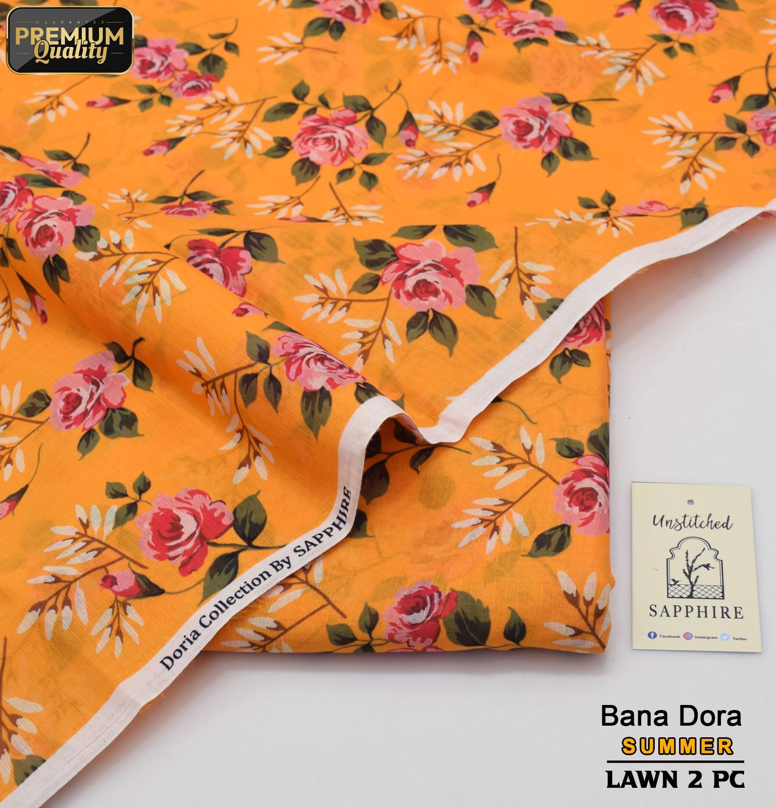 Sapphire Bana Dora Lawn 2-Piece Unstiched