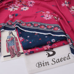 Bin Saeed Digital Printed Khaddar 3-Piece Un-Stiched