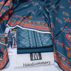 Mausummery Digital Printed Khaddar 3-Piece Un-Stiched