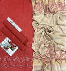 Bareeze Embroidered 3-Piece Un-Stiched Suit