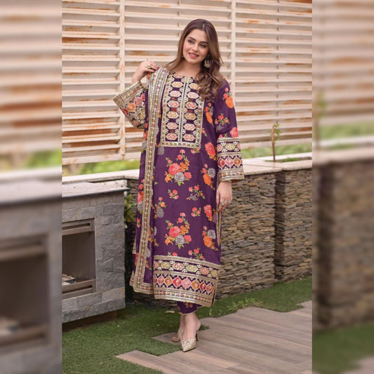 Aneela's Khaddar 3-Piece Unstiched