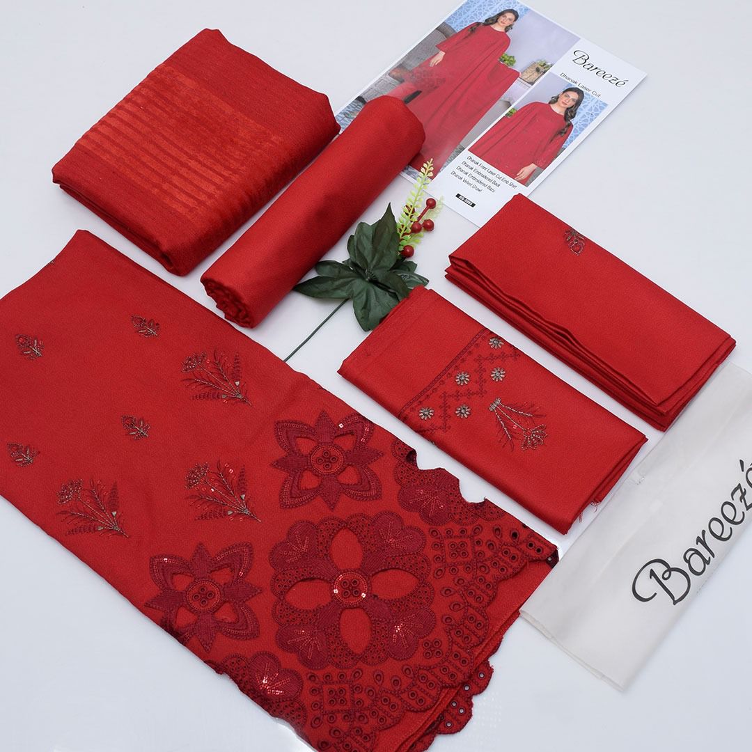 Bareeze Heavy Embroidered Dhanak 3-Piece Un-Stiched