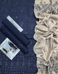 Bareeze Embroidered 3-Piece Un-Stiched Suit