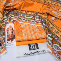 Mausummery Digital Printed Khaddar 3-Piece Un-Stiched