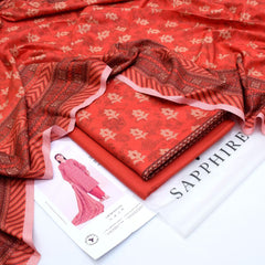 Sapphire Digital Printed Dhanak 3-Piece Un-Stiched