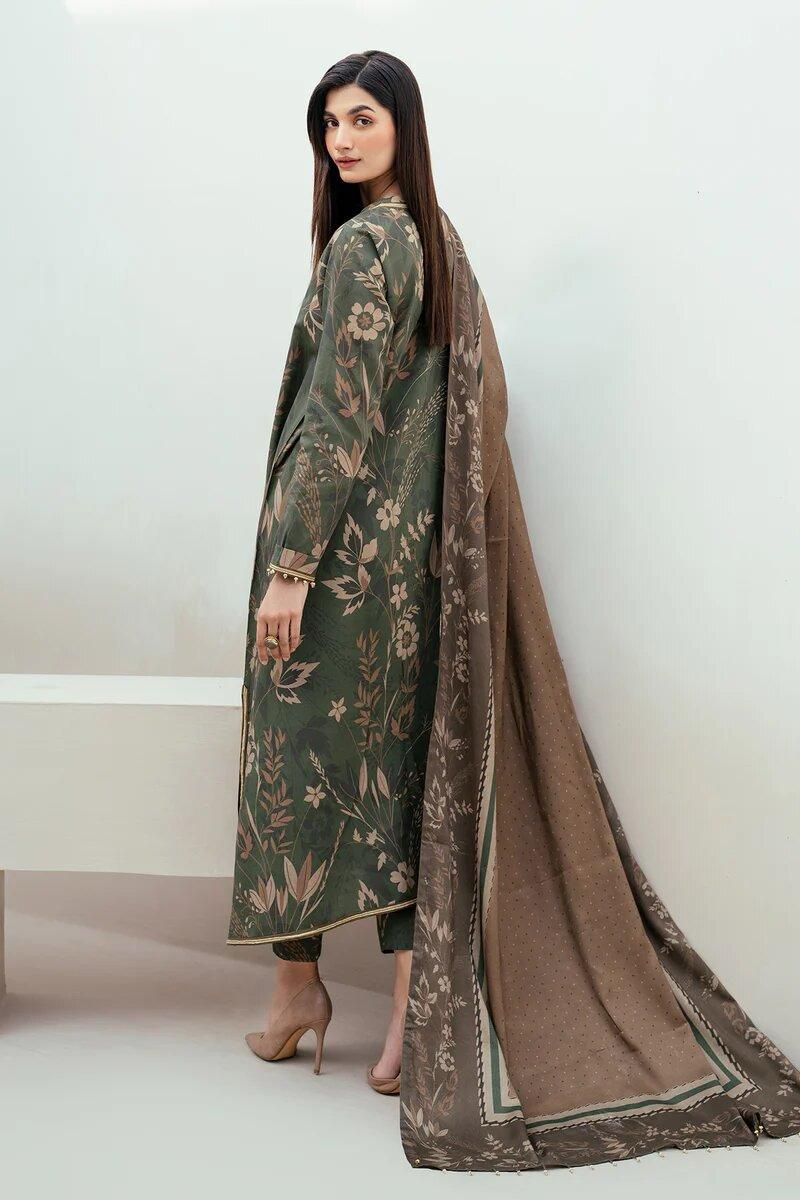 Baroque 3pcs Unstiched Digital Printed Lawn