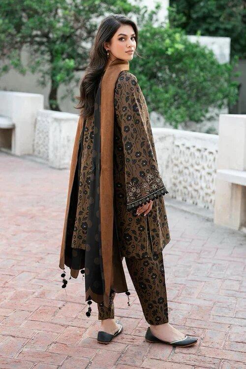 Baroque 3pcs Unstiched Digital Printed Lawn
