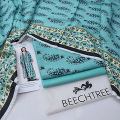Beechtre Digital Printed Khaddar 3-Piece Un-Stiched
