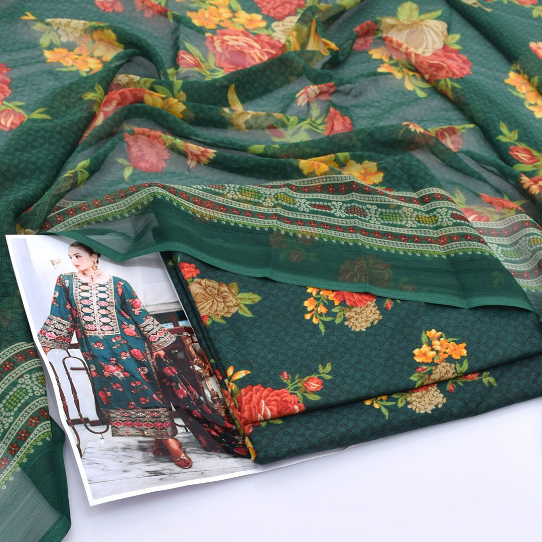 Aneela's Digital Lawn 3-Piece Un-Stiched