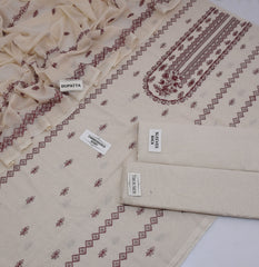 Bareeze Karandi Khaddar Embroidered 3-Piece Un-Stiched