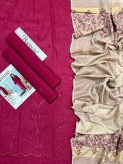 Bareeze Embroidered 3-Piece Un-Stiched Suit