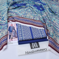 Mausummery Digital Printed Khaddar 3-Piece Un-Stiched