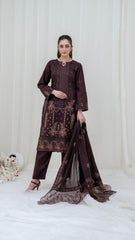 Nazakat Embroidered 3-Piece Un-Stiched Suit