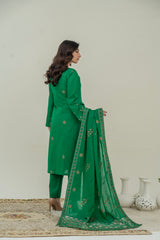 Nazakat Embroidered 3-Piece Un-Stiched Suit
