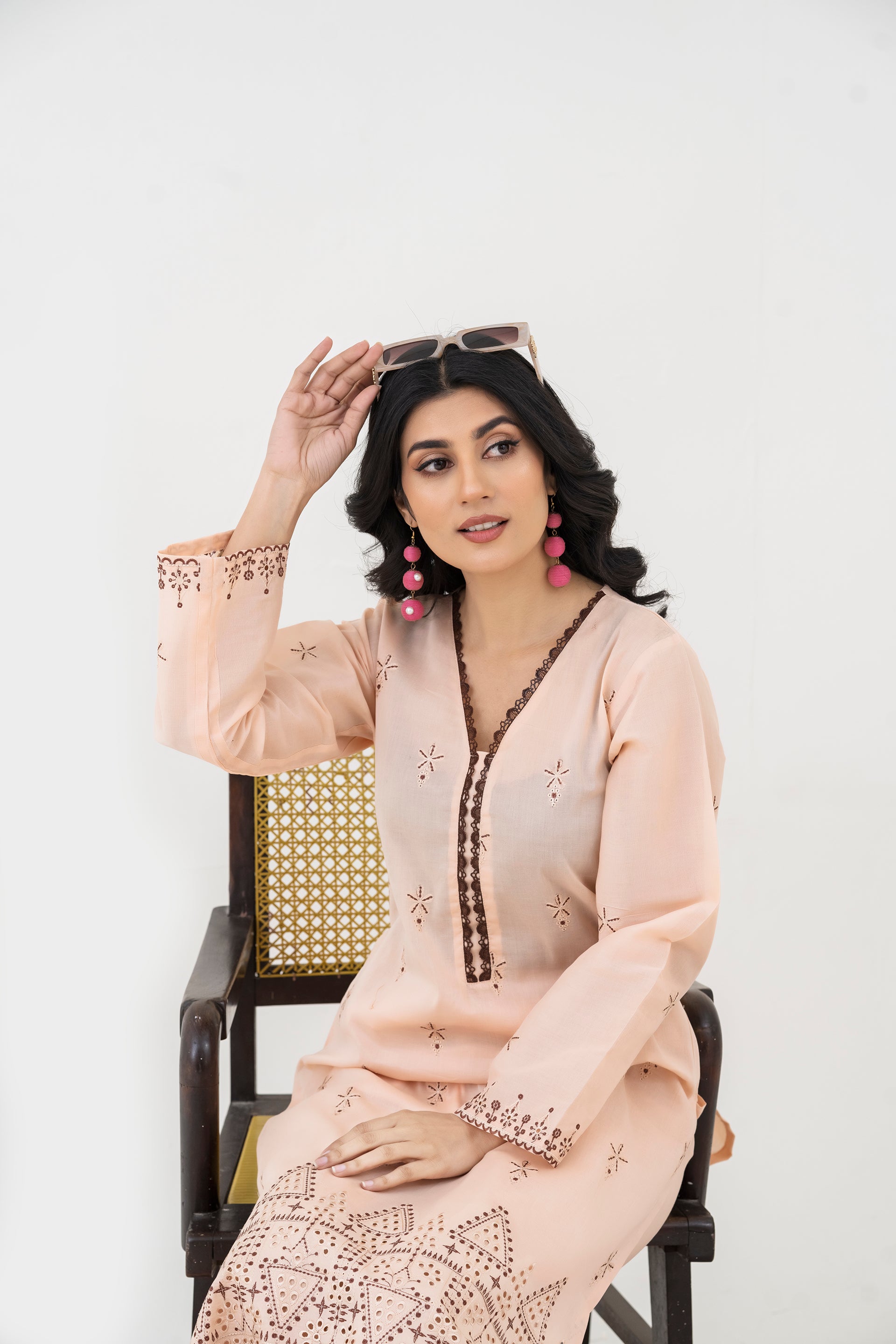 2PC LAWN EMBROIDERED SUIT BY CHICKENKARI - C-BABY PINK