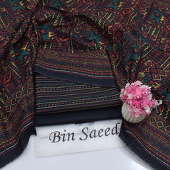 Bin Saeed Digital Printed Khaddar 3-Piece Un-Stiched
