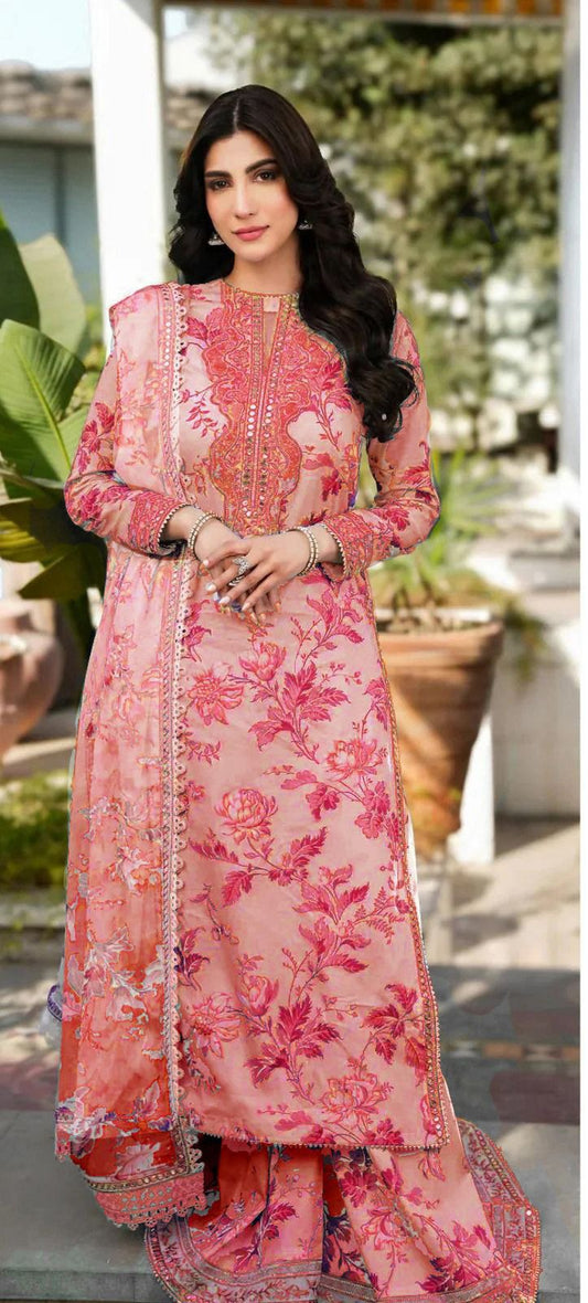 Aneela,S Digital Printed Dhanak 3-Piece Un-Stiched