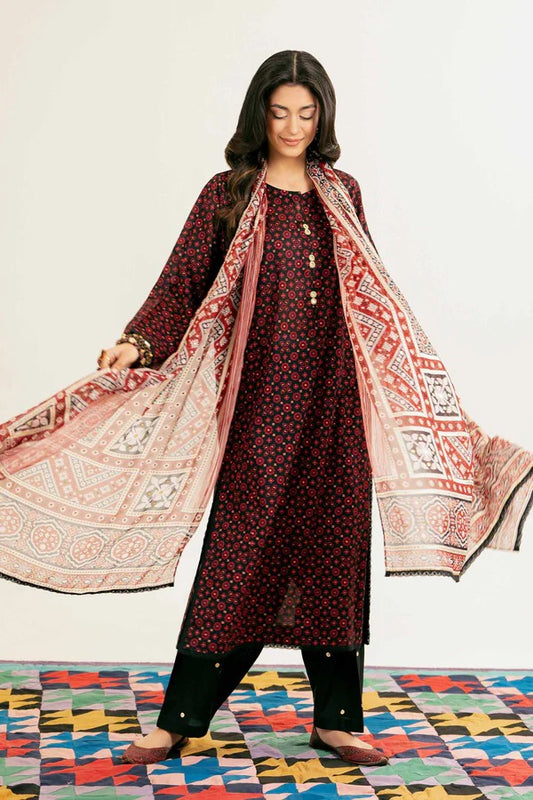 Nishat Digital Khaddar 3-Piece Un-stiched