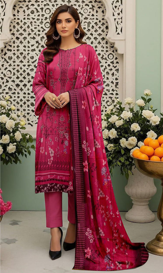 Nishat Dhanak Embroidered 3-Piece Un-stiched