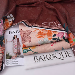 Baroque Digital Printed Khaddar 3-Piece Un-Stiched