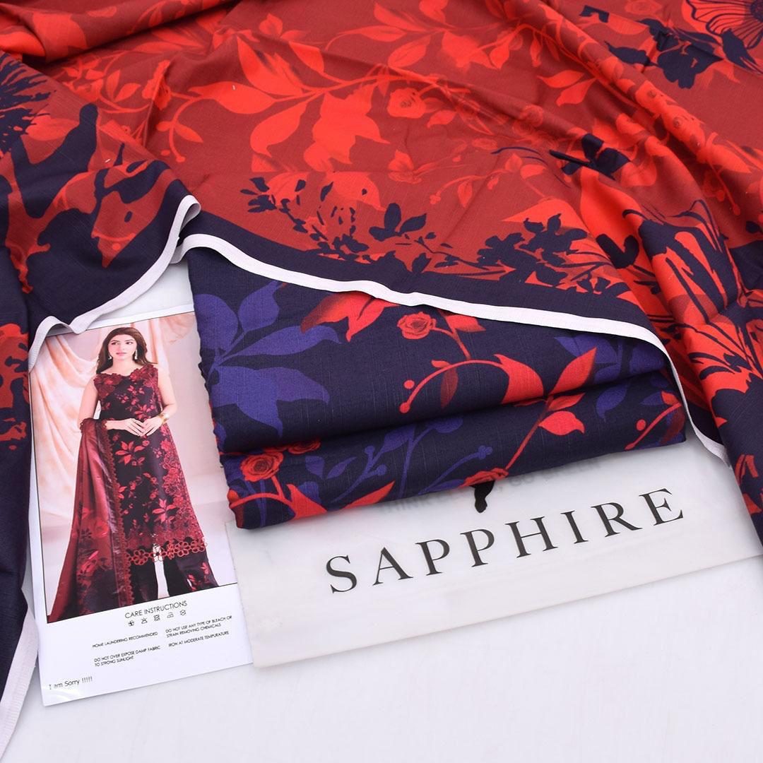 Sapphire Digital Printed Khaddar 3-Piece Un-Stiched