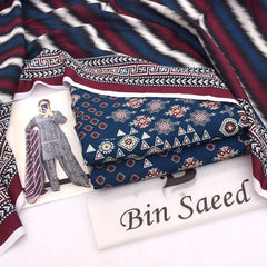 Bin Saeed Digital Printed Khaddar 3-Piece Un-Stiched