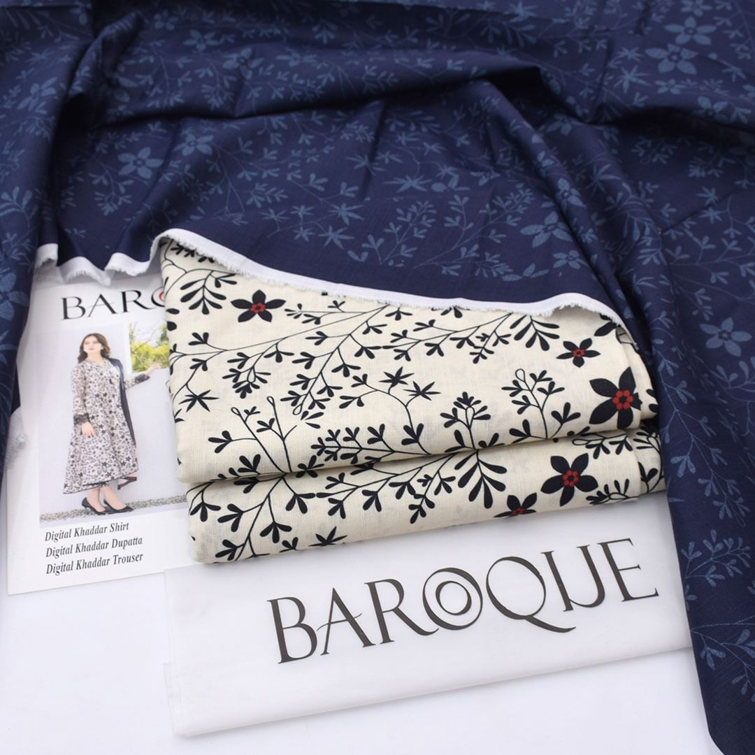 Baroque Digital Printed Khaddar 3-Piece Un-Stiched