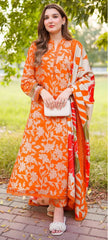 Aneela's Digital Lawn 3-Piece Un-Stiched