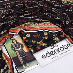 Edenrobe Digital Lawn 3-Piece Un-Stiched