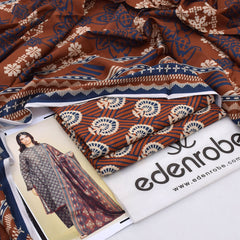 Edenrobe Digital Lawn 3-Piece Un-Stiched