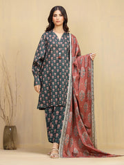 Edenrobe Digital Lawn 3-Piece Un-Stiched