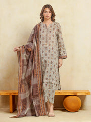 Edenrobe Digital Lawn 3-Piece Un-Stiched
