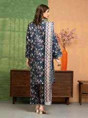 Edenrobe Digital Lawn 3-Piece Un-Stiched