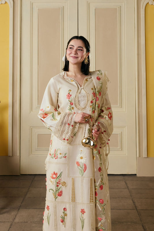 Maryam Hussain Dhanak Embroidered 3-Piece Un-Stiched