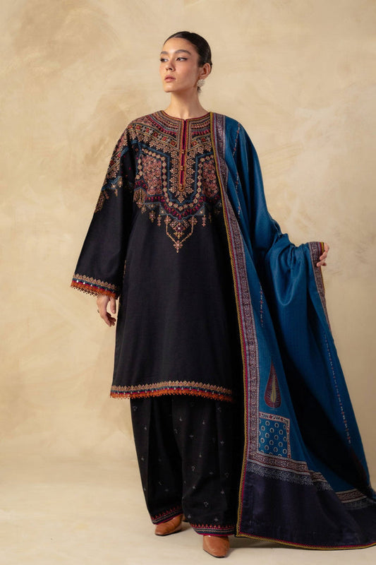 Coco by Zara Shahjahan Dhanak Embroidered 3-Piece Un-Stiched