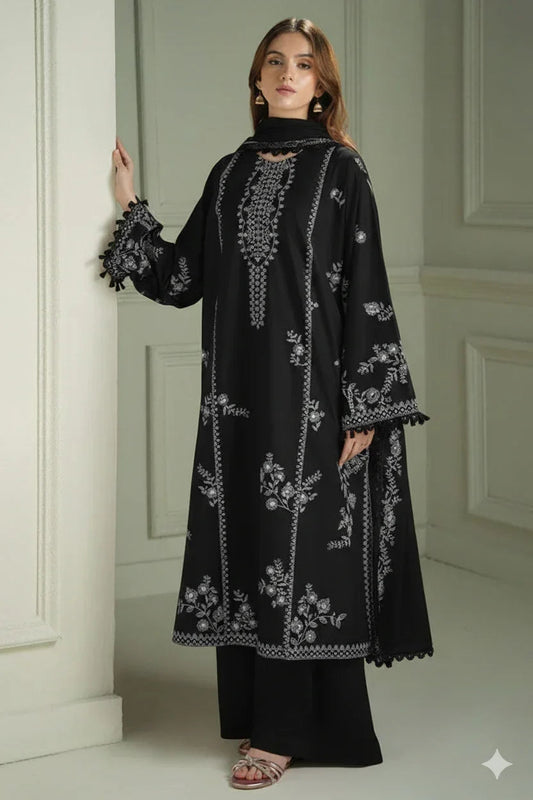 Cross Stitch Dhanak Embroidered 3-Piece Un-Stiched