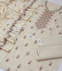 Bareeze Karandi Khaddar Embroidered 3-Piece Un-Stiched