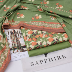Sapphire Digital Printed Dhanak 3-Piece Un-Stiched