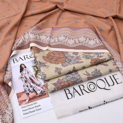 Baroque Digital Printed Dhanak 3-Piece Un-Stiched