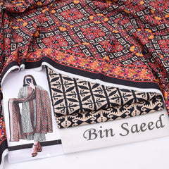 Bin Saeed Digital Printed Khaddar 3-Piece Un-Stiched