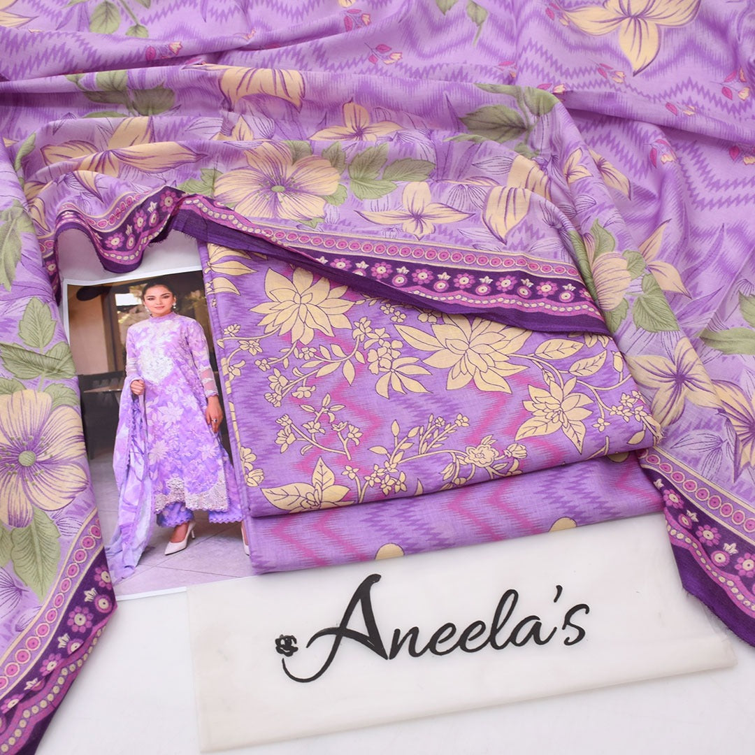 Aneela'S lawn 3-Piece Un-Stiched