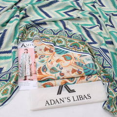 Adan's Libas Digital Lawn 3-Piece Un-Stiched