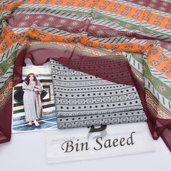 Bin Saeed Digital Lawn 3-Piece Un-Stiched